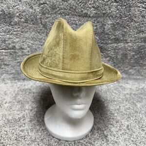Vintage 70s Beacon Hill Fedora Hat Mens M 7/7.5 Suede Velour Mob Wife Gangster